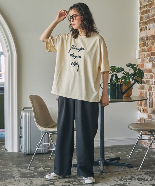 シンシアローリー様　MSGM 半袖　Tシャツ　ロゴ刺繍 MSGM】 【【NEW】クルーネック 刺繍ロゴTシャツ】｜aoi公式