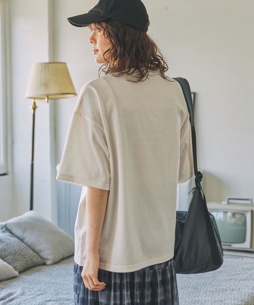 コード刺繍 メッセージ ロゴ半袖Tシャツ MONO-MART LADY'S│MONO