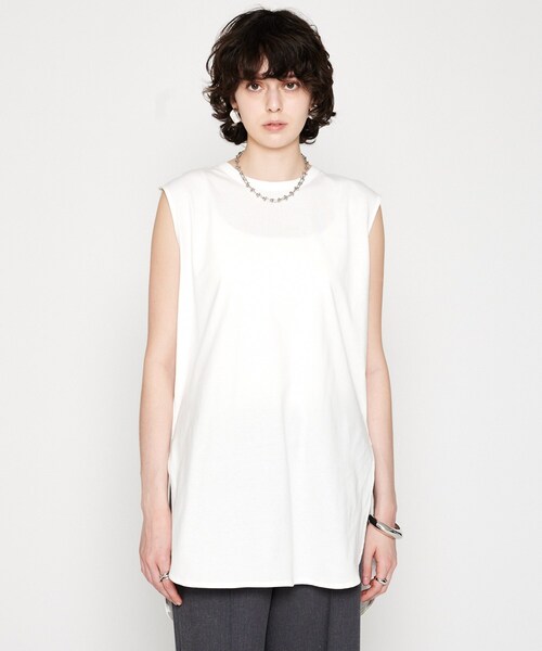 セール】【マシンウォッシュ】ノースリーブロングTシャツ（Tシャツ