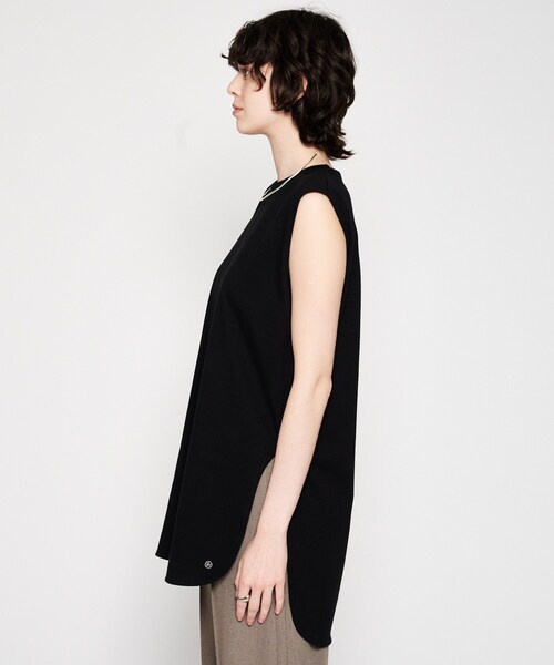 cloenc（クロエンス）の「【マシンウォッシュ】ノースリーブロングTシャツ（Tシャツ/カットソー・レディース・ブラック/ホワイト/ピンク/ブラウン系その他・02）」の22枚目の写真