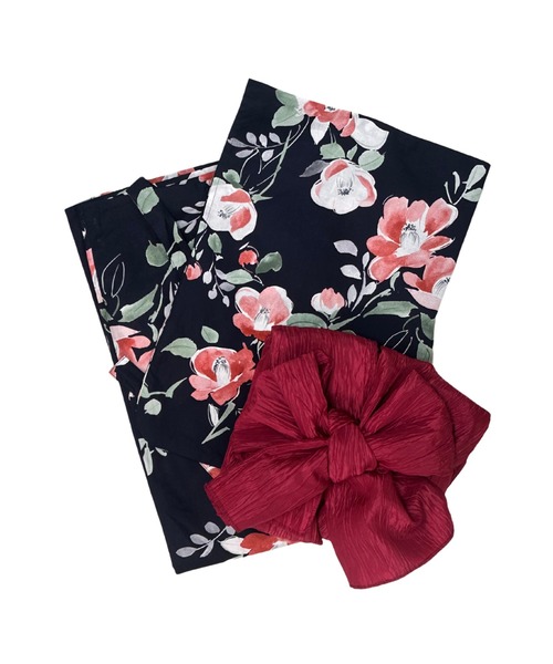 Rebloom（リブルーム Rebloom Reb loom）の「【一人で着られるセパレート浴衣】上衣・下衣・兵児帯 3点セット《夕涼浴衣》（浴衣・レディース・ネイビー系1/ピンク系/ブルー系/ネイビー系2・FREE）」の17枚目の写真