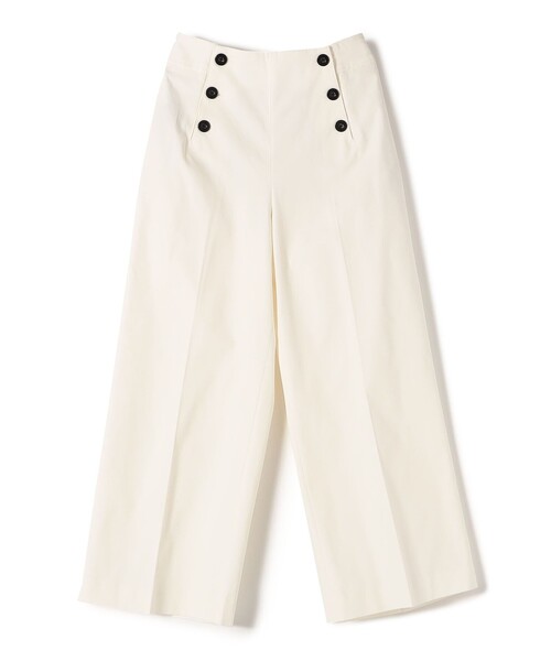 SHIPS Colors(シップス カラーズ)の「SHIPS Colors:〈洗濯機可能〉コットン オックス マリン パンツ(その他パンツ・レディース・オフホワイト/ベージュ/ネイビー・SMALL/MEDIUM)」の4枚目の写真