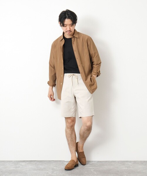 NOLLEY’S(ノーリーズ)の「綿麻COOLMAX ショーツ 25SS(その他パンツ・メンズ・キナリ/ベージュ/ネイビー/グレー/サックスブルー・S/M/L/XL)」の9枚目の写真