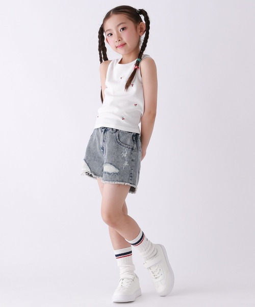 10C REPIPI（ジューシーレピピ）の「【10C REPIPI】ダメージデニムショートパンツ（デニムパンツ・キッズ・ブルー系その他/ライトブルー/ブラック・130cm/120cm/110cm）」の13枚目の写真