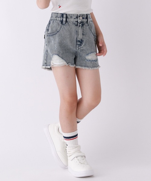 10C REPIPI（ジューシーレピピ）の「【10C REPIPI】ダメージデニムショートパンツ（デニムパンツ・キッズ・ブルー系その他/ライトブルー/ブラック・130cm/120cm/110cm）」の14枚目の写真