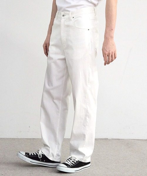 RATTLE TRAP(ラトルトラップ)の「ストレッチカツラギルーズストレートパンツ(チノパンツ・メンズ・ブラック/オフホワイト・M/L)」の6枚目の写真