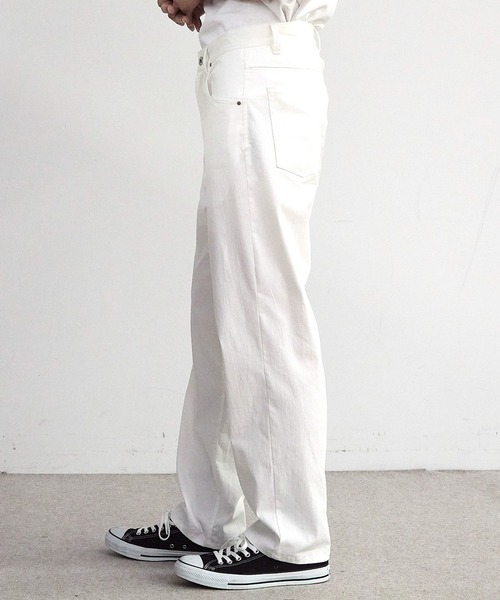 RATTLE TRAP(ラトルトラップ)の「ストレッチカツラギルーズストレートパンツ(チノパンツ・メンズ・ブラック/オフホワイト・M/L)」の7枚目の写真