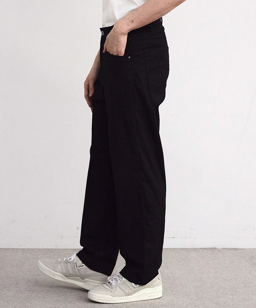 RATTLE TRAP(ラトルトラップ)の「ストレッチカツラギルーズストレートパンツ(チノパンツ・メンズ・ブラック/オフホワイト・M/L)」の14枚目の写真