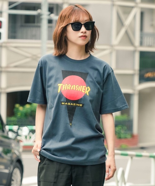 THRASHER(スラッシャー)の「FCKYU S/S T-SHIRTS THRASHERスラッシャーブランドロゴプリント半袖Tシャツ(Tシャツ/カットソー・メンズ・オフホワイト/サックスブルー/ホワイト/ダークブラウン/スモークグレー・MEDIUM/X-LARGE/LARGE)」の21枚目の写真