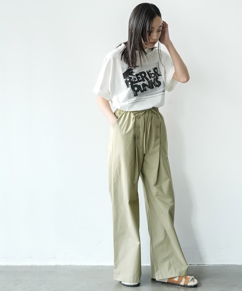 mili an deni(ミリアンデニ)の「フロントボタンワイドパンツ(その他パンツ・レディース・カーキ/ブルー・M)」の7枚目の写真