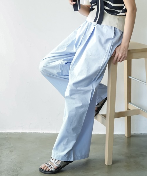 mili an deni(ミリアンデニ)の「フロントボタンワイドパンツ(その他パンツ・レディース・カーキ/ブルー・M)」の9枚目の写真