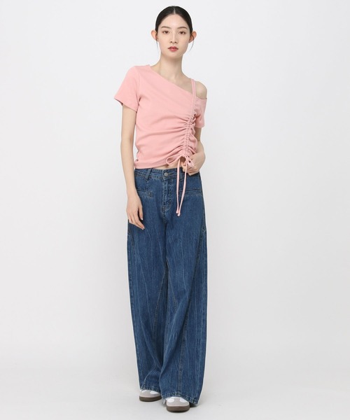 3.3 Field Trip （3.3フィールドトリップ）の「3.3 Field Trip／ヘンケイシャーリング半袖（Tシャツ/カットソー・レディース・グレー/ブルー/ブラック/ピンク・FREE）」の20枚目の写真