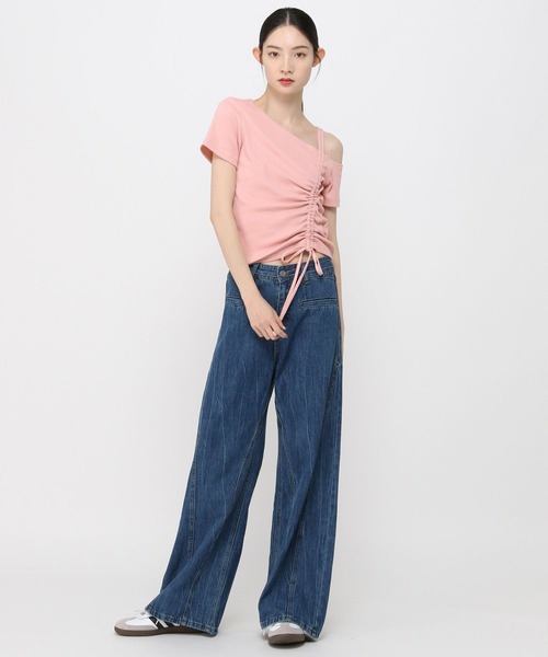 3.3 Field Trip （3.3フィールドトリップ）の「3.3 Field Trip／ヘンケイシャーリング半袖（Tシャツ/カットソー・レディース・グレー/ブルー/ブラック/ピンク・FREE）」の18枚目の写真