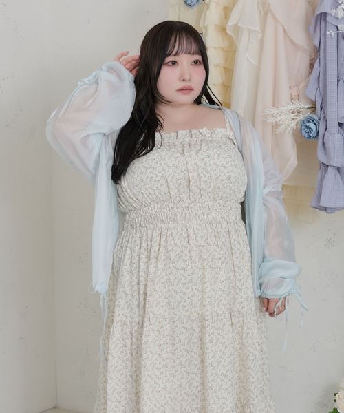Louiosy(ルオシー)の「【大きいサイズ】アソートシャーリングティアードキャミワンピース(ワンピース・レディース・ホワイト系その他/ブラック系その他/ブラック・4L/X-LARGE/3L)」の13枚目の写真