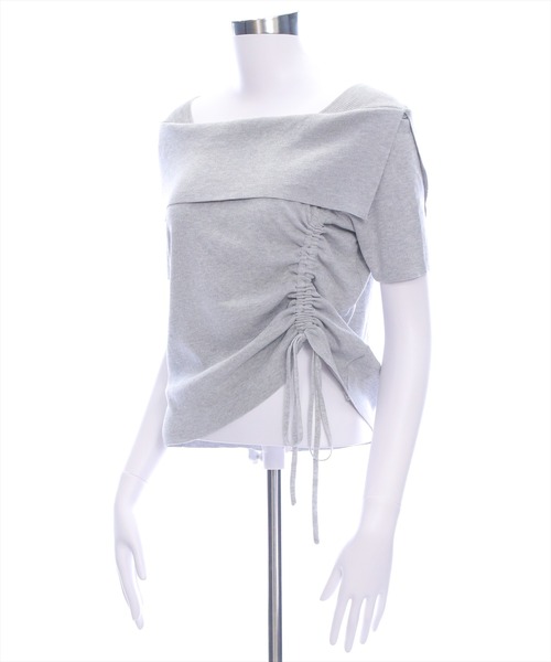 clear（クリア）の「サイドドロスト半袖ニットトップス[着回し力抜群 大人 カジュアル 夏ニット]（ニット/セーター・レディース・アイボリー/ライトピンク/ブラック/レッド/ライトグレー/チャコールグレー/ブラウン・F）」の11枚目の写真