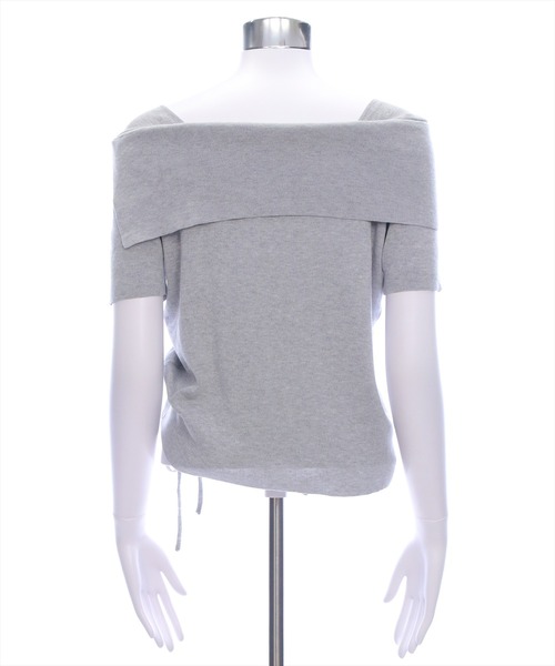 clear（クリア）の「サイドドロスト半袖ニットトップス[着回し力抜群 大人 カジュアル 夏ニット]（ニット/セーター・レディース・アイボリー/ライトピンク/ブラック/レッド/ライトグレー/チャコールグレー/ブラウン・F）」の14枚目の写真