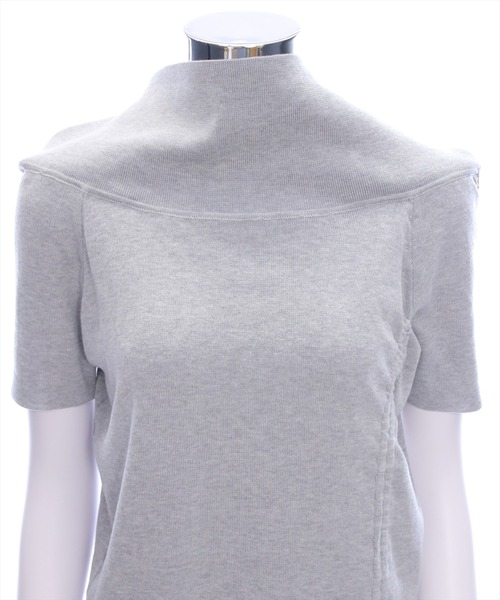 clear（クリア）の「サイドドロスト半袖ニットトップス[着回し力抜群 大人 カジュアル 夏ニット]（ニット/セーター・レディース・アイボリー/ライトピンク/ブラック/レッド/ライトグレー/チャコールグレー/ブラウン・F）」の19枚目の写真