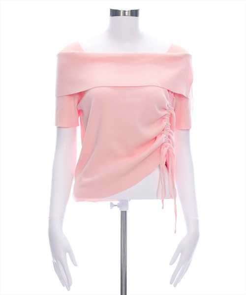 clear（クリア）の「サイドドロスト半袖ニットトップス[着回し力抜群 大人 カジュアル 夏ニット]（ニット/セーター・レディース・アイボリー/ライトピンク/ブラック/レッド/ライトグレー/チャコールグレー/ブラウン・F）」の22枚目の写真