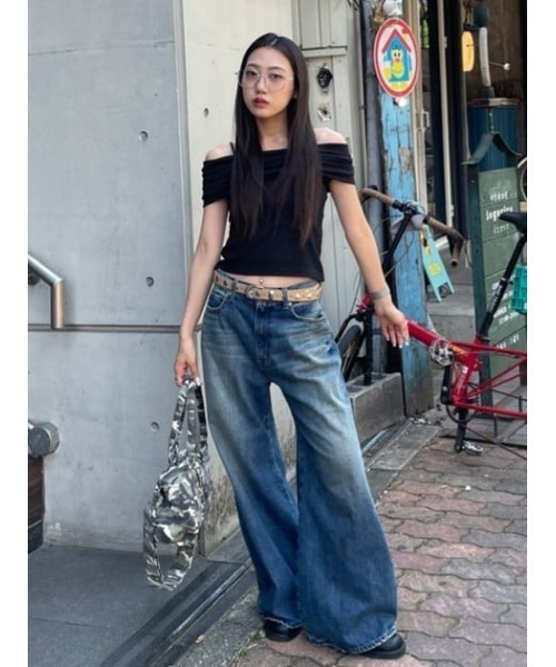LAGUA GEM(ラグアジェム)の「STUDS THIN ベルト(ベルト・レディース・ブラック/ベージュ・FREE)」の10枚目の写真