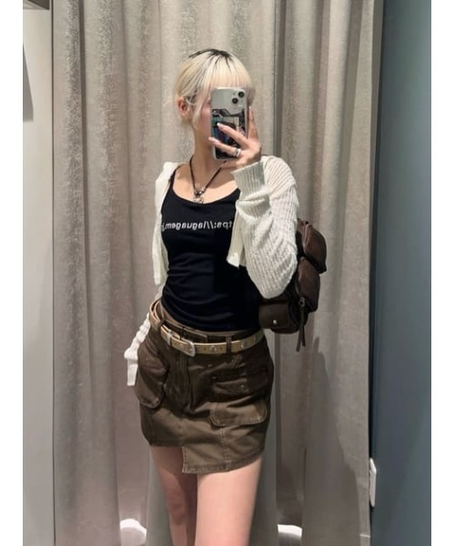 LAGUA GEM(ラグアジェム)の「STUDS THIN ベルト(ベルト・レディース・ブラック/ベージュ・FREE)」の11枚目の写真