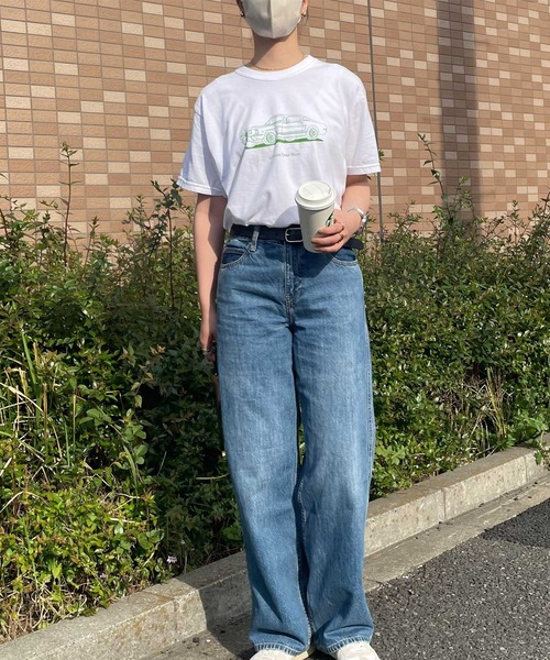 INTERPLAY(インタープレイ)の「【INTERPLAY x AYUMI】 Pigment Dyed Mustang S/S Tee(Tシャツ/カットソー・レディース・ブルー・FREE)」の4枚目の写真