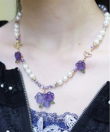 axes femme | グレイスローズパールネックレス(ネックレス)