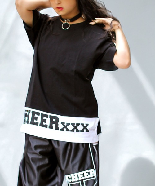 CHEER(チアー)の「裾切り替えデザインロゴBIGTEE(Tシャツ/カットソー・レディース・ブラック/ホワイト・M/S)」の12枚目の写真