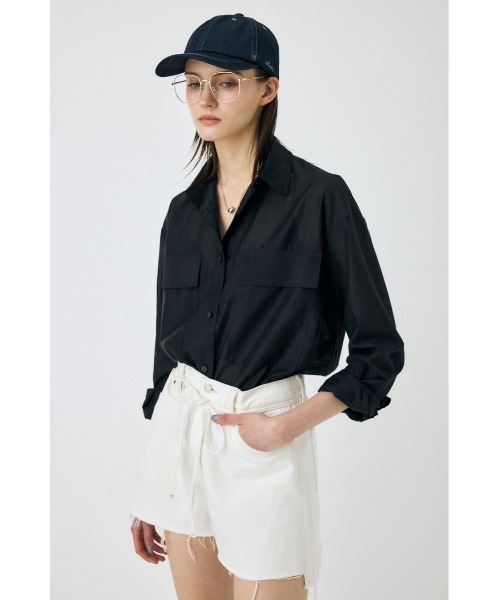 MOUSSY(マウジー)の「【セットアップ対応】RIP MILITARY シャツ(シャツ/ブラウス・レディース・ブラック/アイボリー/カーキ・FREE)」の4枚目の写真