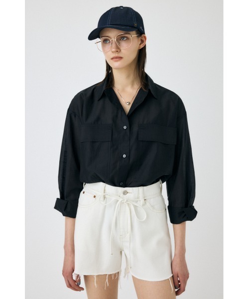 MOUSSY(マウジー)の「【セットアップ対応】RIP MILITARY シャツ(シャツ/ブラウス・レディース・ブラック/アイボリー/カーキ・FREE)」の9枚目の写真