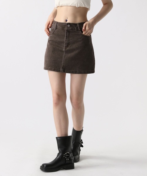 FOREVER 21(フォーエバー トゥエンティーワン)の「【2025SS】台形ミニスカート(スカート・レディース・ベージュ/ブラウン・MEDIUM/SMALL)」の2枚目の写真