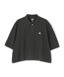 「DANTON」 ワンポイント半袖ポロシャツ 34 ブラック レディース Danton 「DANTON」 ワンポイント半袖ポロシャツ 34 ブラック