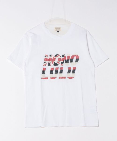 URBAN ISLAND SOCIETY(アーバンアイランドソサエティ)の「【URBAN ISLAND SOCIETY/アーバンアイランドソサエティ】HAWAII FLAG HONOLULU S/S TEE / ホノルルプリント半袖T-シャツ(Tシャツ/カットソー・メンズ・ホワイト/ネイビー/グレー・SMALL/MEDIUM/LARGE/X-LARGE)」の2枚目の写真