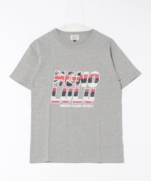 URBAN ISLAND SOCIETY(アーバンアイランドソサエティ)の「【URBAN ISLAND SOCIETY/アーバンアイランドソサエティ】HAWAII FLAG HONOLULU S/S TEE / ホノルルプリント半袖T-シャツ(Tシャツ/カットソー・メンズ・ホワイト/ネイビー/グレー・SMALL/MEDIUM/LARGE/X-LARGE)」の5枚目の写真