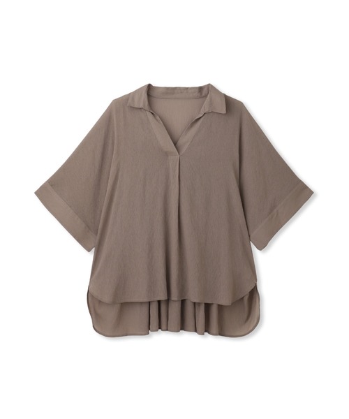 MAYSON GREY(メイソングレイ)の「シアー楊柳バックタックスキッパーブラウス≪手洗い可能≫(シャツ/ブラウス・レディース・ベージュ/ブラック/ブルー/レッド/ブラウン・M)」の8枚目の写真