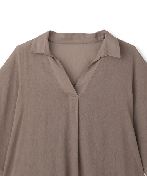 MAYSON GREY(メイソングレイ)の「シアー楊柳バックタックスキッパーブラウス≪手洗い可能≫(シャツ/ブラウス・レディース・ベージュ/ブラック/ブルー/レッド/ブラウン・M)」の10枚目の写真