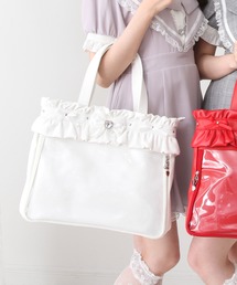 DearMyLove（ディアマイラブ）の「フリルたっぷりキラキラハートビジュー痛バッグ（トートバッグ）」