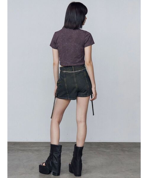 EMODA（エモダ）の「カーゴラップショートパンツ（スカート・レディース・ブラック/ライトブルー/インディゴブルー・SMALL/MEDIUM）」の15枚目の写真