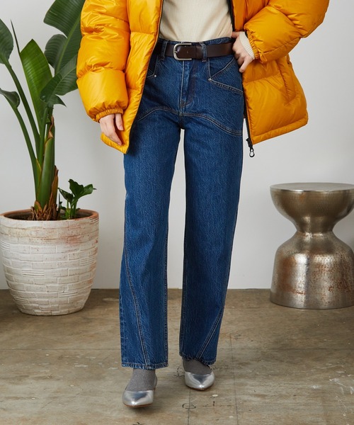 セール】FREE MAX Switcing Straight Denim 切替ストレート