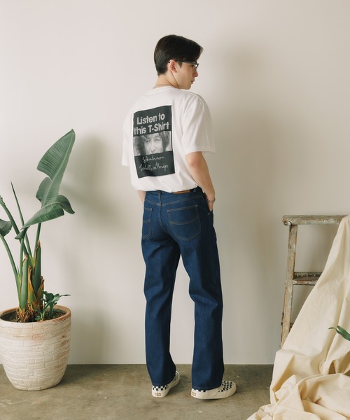ベーシックススタイル ワイド ストレート デニムパンツ 韓国 リアルスタイル REAL STYLE デニムパンツ レディース ゆったり