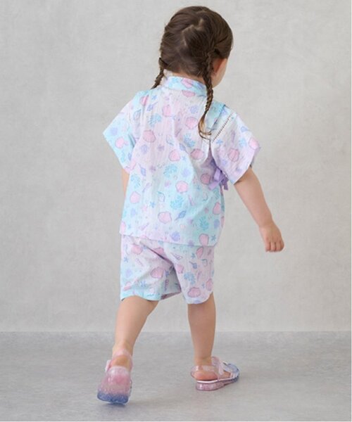 petit main（プティマイン）の「【WEB限定/リンク】girlsアソート甚平（浴衣・キッズ・アイボリー/ピンク・100cm/130cm/110cm/90cm/120cm/80ｃｍ）」の6枚目の写真