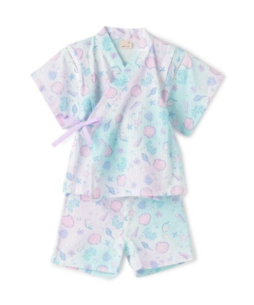 petit main（プティマイン）の「【WEB限定/リンク】girlsアソート甚平（浴衣・キッズ・アイボリー/ピンク・100cm/130cm/110cm/90cm/120cm/80ｃｍ）」の10枚目の写真