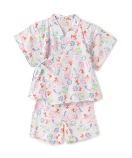 petit main（プティマイン）の「【WEB限定/リンク】girlsアソート甚平（浴衣・キッズ・アイボリー/ピンク・100cm/130cm/110cm/90cm/120cm/80ｃｍ）」の11枚目の写真