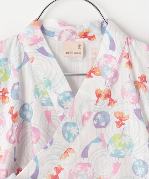 petit main（プティマイン）の「【WEB限定/リンク】girlsアソート甚平（浴衣・キッズ・アイボリー/ピンク・100cm/130cm/110cm/90cm/120cm/80ｃｍ）」の14枚目の写真