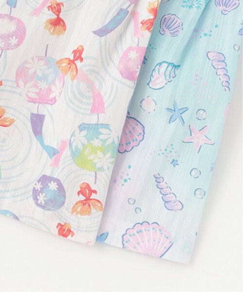 petit main（プティマイン）の「【WEB限定/リンク】girlsアソート甚平（浴衣・キッズ・アイボリー/ピンク・100cm/130cm/110cm/90cm/120cm/80ｃｍ）」の20枚目の写真