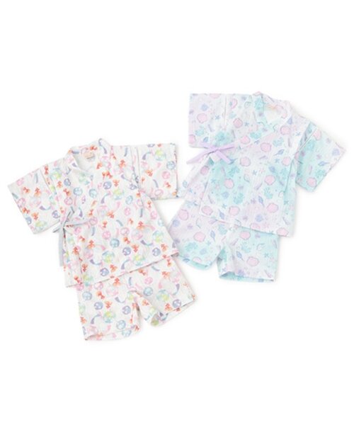 petit main（プティマイン）の「【WEB限定/リンク】girlsアソート甚平（浴衣・キッズ・アイボリー/ピンク・100cm/130cm/110cm/90cm/120cm/80ｃｍ）」の22枚目の写真