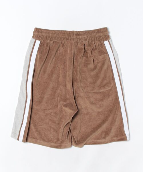 L.H.P（エルエイチピー）の「COMME des FUCKDOWN/コム デ ファックダウン/VELOR SHORTS（その他パンツ・メンズ・ベージュ/ブラック・XL/L/M）」の3枚目の写真