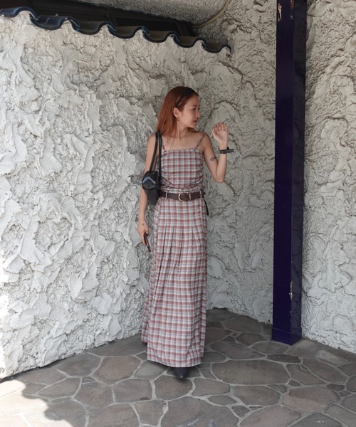 TEEN BOOP(ティーンブープ)の「チェックスリットボタンスカート(スカート・レディース・ネイビー/レッド・FREE)」の6枚目の写真