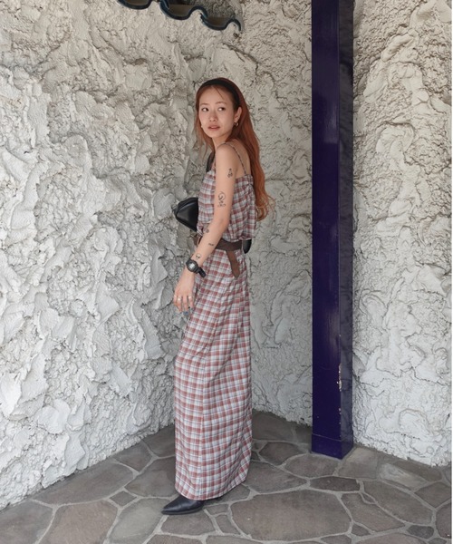 TEEN BOOP(ティーンブープ)の「チェックスリットボタンスカート(スカート・レディース・ネイビー/レッド・FREE)」の5枚目の写真