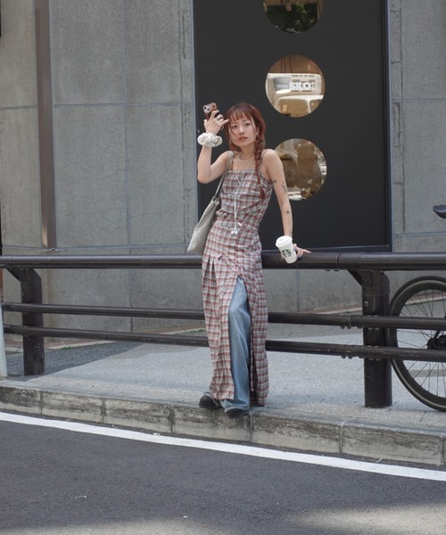 TEEN BOOP(ティーンブープ)の「チェックスリットボタンスカート(スカート・レディース・ネイビー/レッド・FREE)」の17枚目の写真