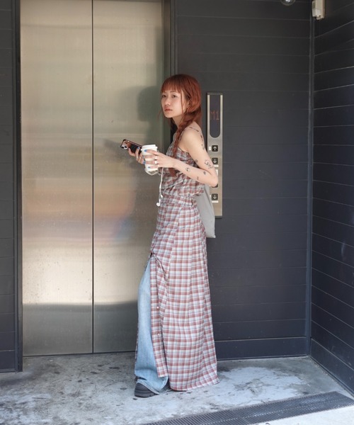 TEEN BOOP(ティーンブープ)の「チェックスリットボタンスカート(スカート・レディース・ネイビー/レッド・FREE)」の21枚目の写真